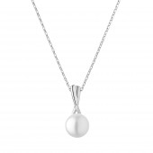 Colier perla naturala alba cu lantisor argint DiAmanti SK21362P_Necklace-G
